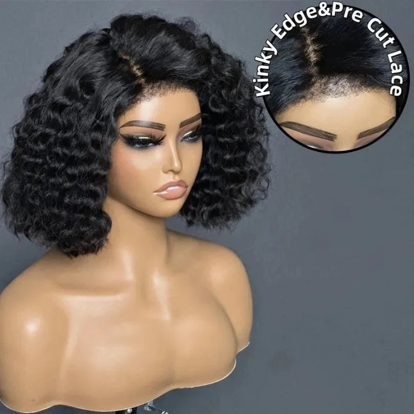 Elegant Short Cut Water Wave Bob Wig for Daily Wear