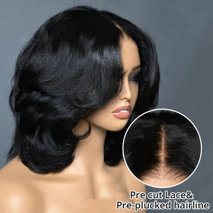 Stylish Classical Layered Bob Human Hair Wig