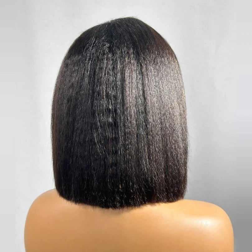 Easily Care Kinky Straight Short Bob Wig