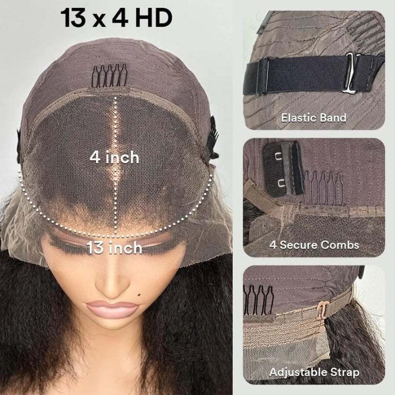 Long Kinky Straight Wig for Any Occasion