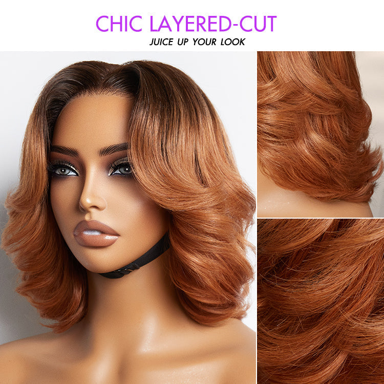 Elegant Short Pixie Cut Layered Human Hair Wig