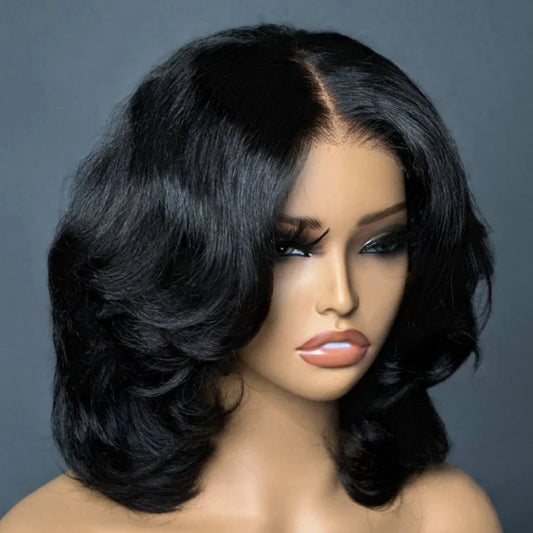 Stylish Classical Layered Bob Human Hair Wig