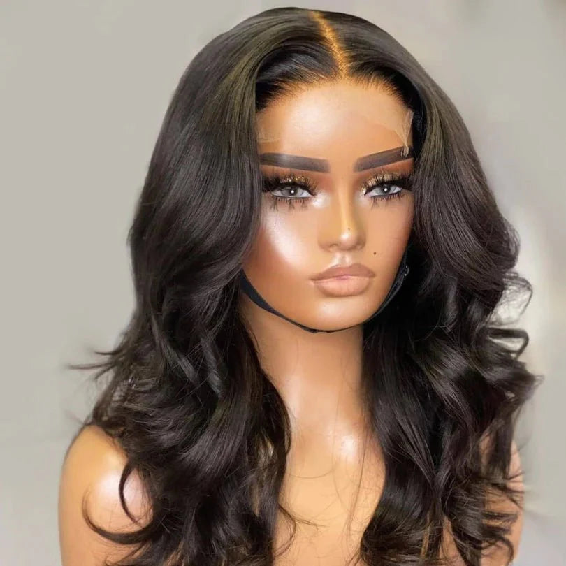 Stylish Mid-part Body Wave Layered Wig