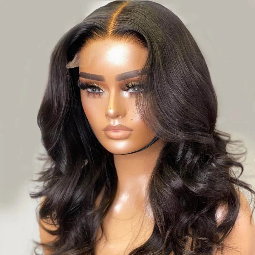 Stylish Mid-part Body Wave Layered Wig