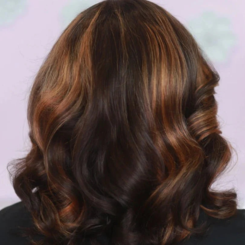 Stylish Highlight Honey Blonde Bob Human Hair Wig