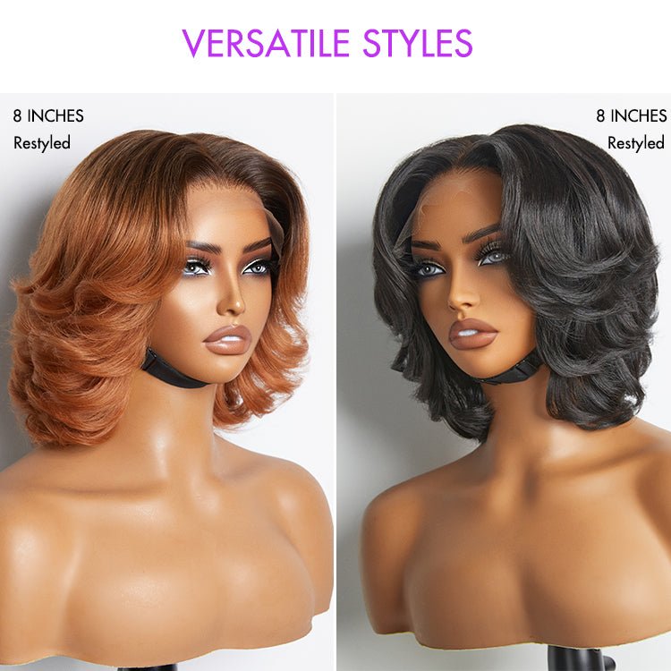 Elegant Short Pixie Cut Layered Human Hair Wig