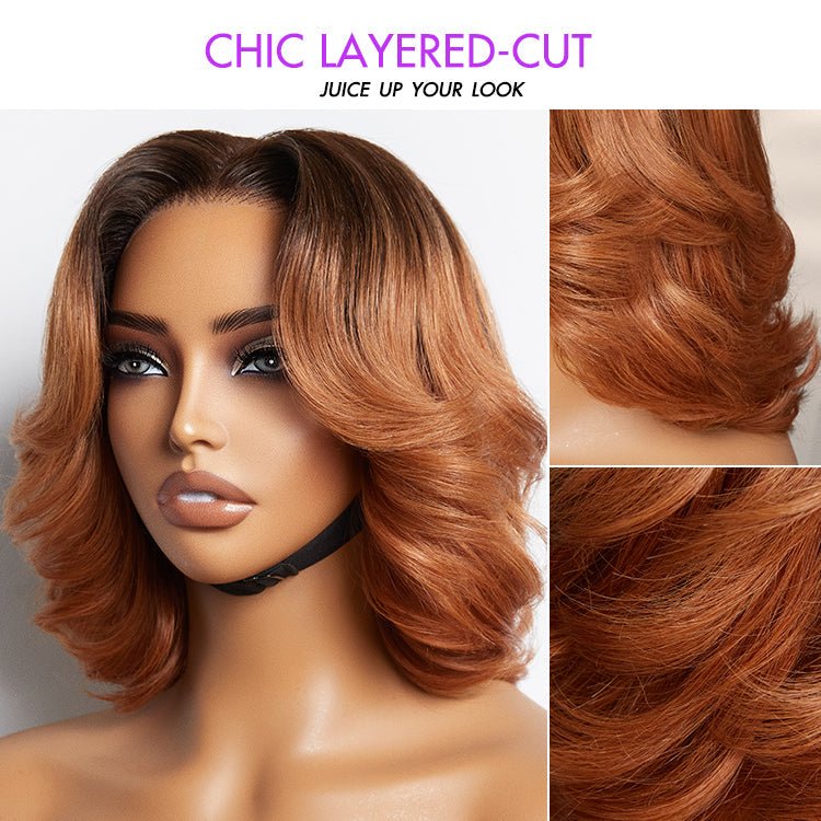 Elegant Short Pixie Cut Layered Human Hair Wig